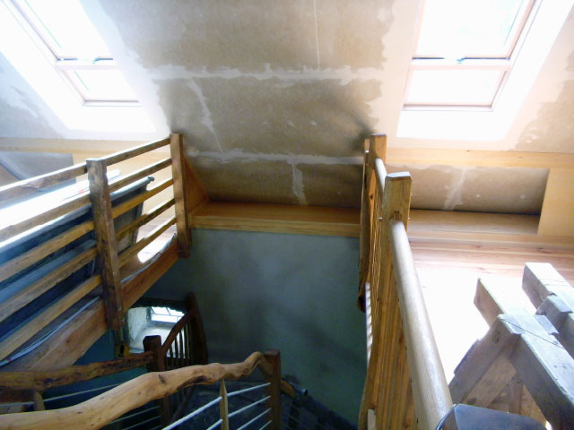 Robinien-Eichen-Treppe mit gewachsenem Holz, Schependorf 